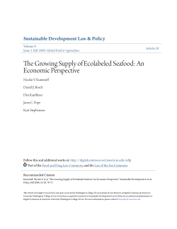 The Growing Supply of Ecolabeled Seafood