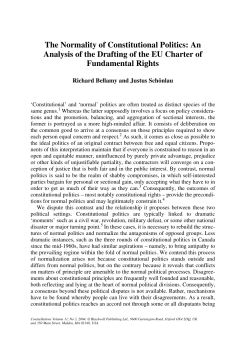 The Normality of Constitutional Politics: An