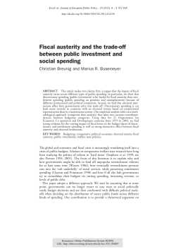 Fiscal austerity and the trade-off between public