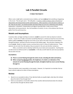 Lab 3 Parallel Circuits