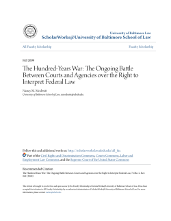 The Hundred-Years War: The Ongoing Battle Between Courts and