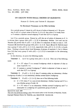 On groups` with small orders of elements
