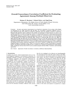 Overall Concordance Correlation Coefficient for Evaluating