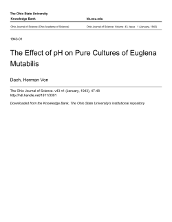 The Effect of pH on Pure Cultures of Euglena