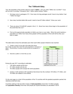 The 7 Billionth Baby