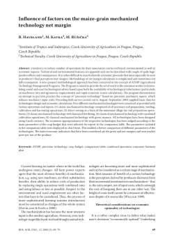 Influence of factors on the maize-grain mechanized technology net