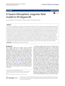 A Swarm lithospheric magnetic field model to SH degree 80