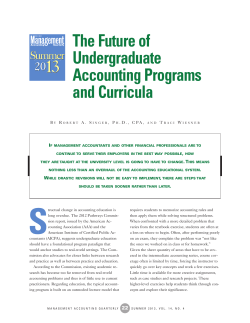 The Future of Undergraduate Accounting Programs and