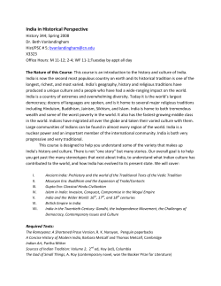 HIST 344 India in Historical Perspective