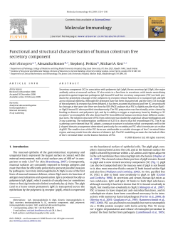 Molecular Immunology Functional and structural characterisation of