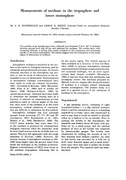Measurements of methane in the troposphere and lower
