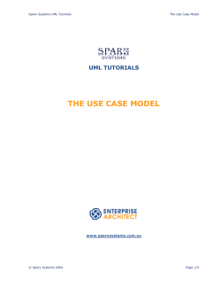The Use Case Model