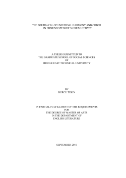 the portrayal of universal harmony and order in edmund