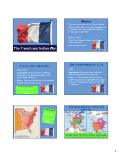 The French and Indian War Starter