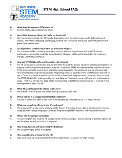 STEM High School FAQs