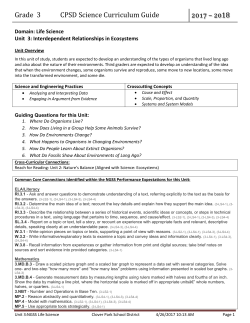 Grade 3 CPSD Science Curriculum Guide