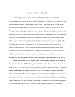 Hobbes and Locke on the Rights of Man
