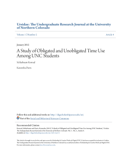 A Study of Obligated and Unobligated Time Use Among UNC Students