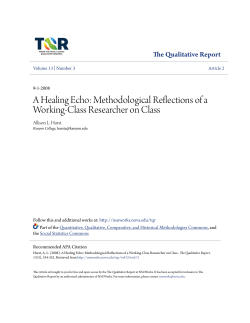 A Healing Echo: Methodological Reflections of a Working