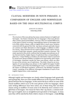 clausal modifiers in noun phrases: a