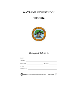 Student Handbook - Wayland High School