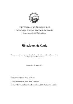 Fibraciones de Cardy - Departamento de Matematica