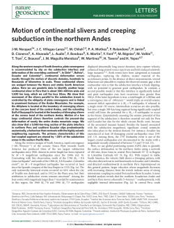 Motion of continental slivers and creeping subduction