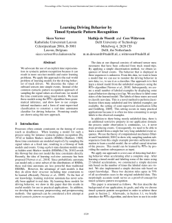 Learning Driving Behavior by Timed Syntactic Pattern