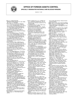 office of foreign assets control - Homeland Security Digital Library