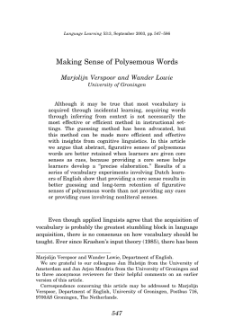 Making Sense of Polysemous Words