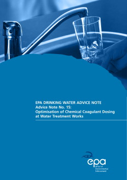 EPA DRINKING WATER ADVICE NOTE Advice Note No. 15