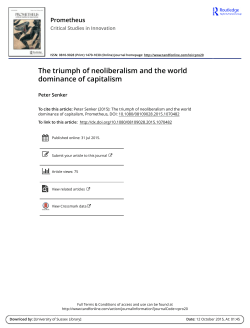 The triumph of neoliberalism and the world dominance of capitalism