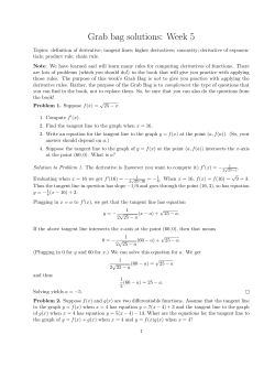 Grab bag solutions: Week 5