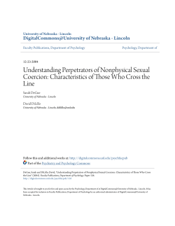 Understanding Perpetrators of Nonphysical Sexual Coercion