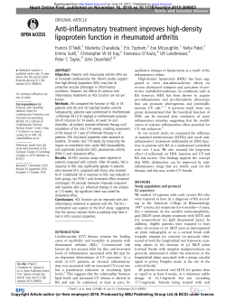 Anti-inflammatory treatment improves high-density