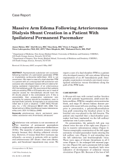 Massive arm edema following arteriovenous dialysis