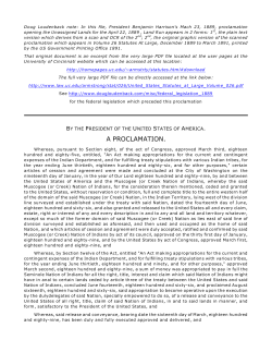 Presidential Proclamation