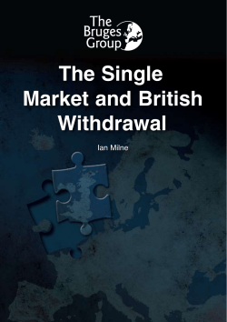 The Single Market and British Withdrawal