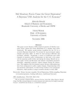 Did Monetary Forces Cause the Great Depression? A