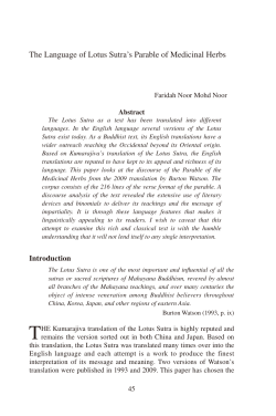 The Language of Lotus Sutra`s Parable of Medicinal Herbs