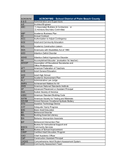ACRONYMS - The School District of Palm Beach County