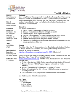 The Bill of Rights