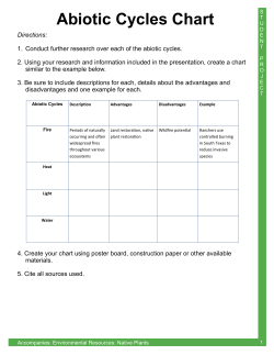 Abiotic Cycles Chart