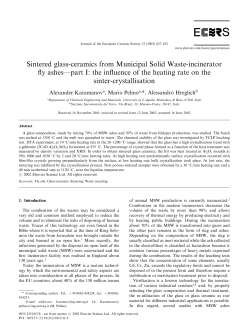 Sintered glass-ceramics from Municipal Solid Waste