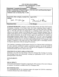 The Economic Development Committee is