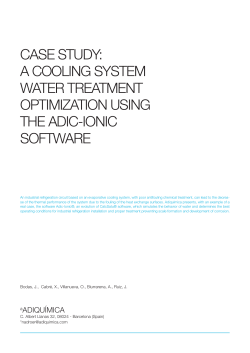 case study: a cooling system water treatment