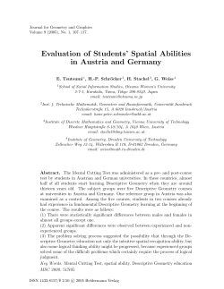 Evaluation of Students` Spatial Abilities in Austria and Germany