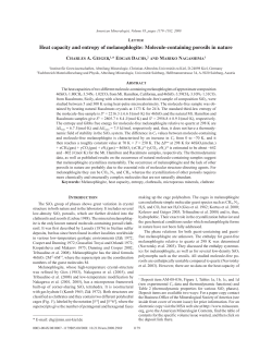 Heat capacity and entropy of melanophlogite: Molecule