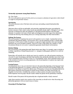 Partnership Agreements Among Band Members