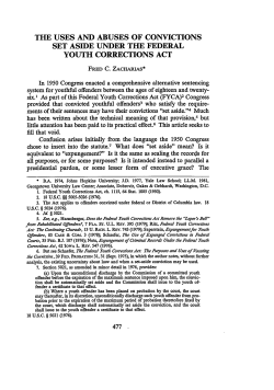 The Uses and Abuses of Convictions Set Aside Under the Federal